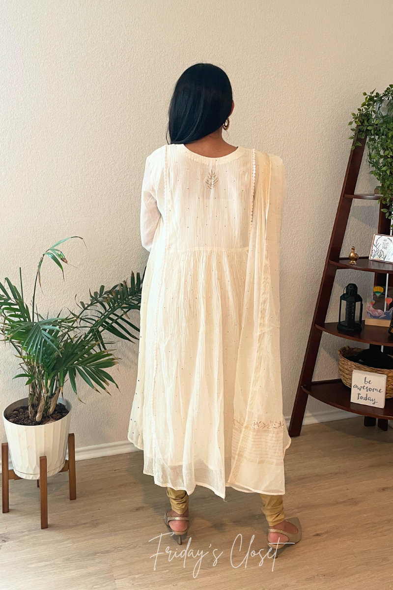 Mukaish Chanderi Silk Kurta Set for Elegant Comfortable Wear