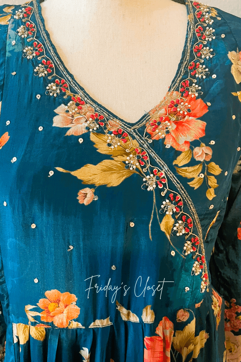 Angharakha Style with Gharara Indian Dress - Friday's Closet