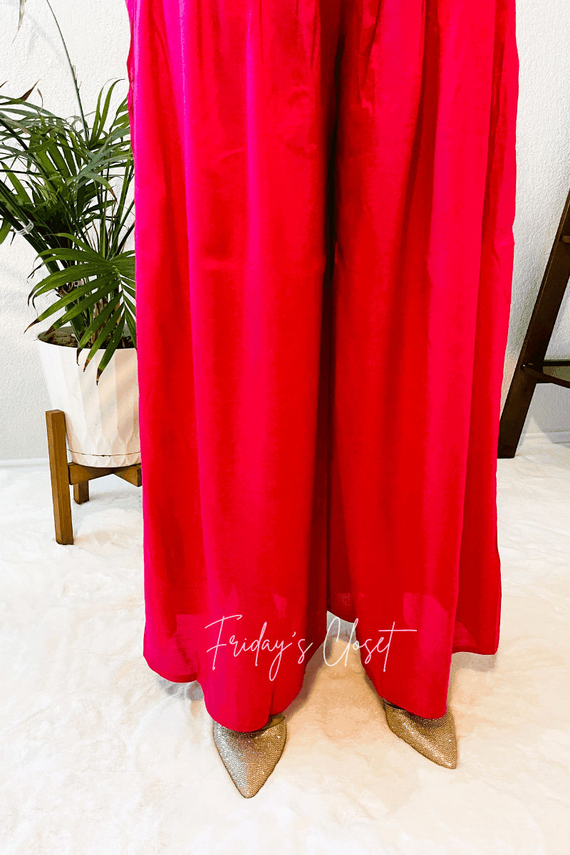 Hot pink flowy kurta with Gharara - Friday's Closet